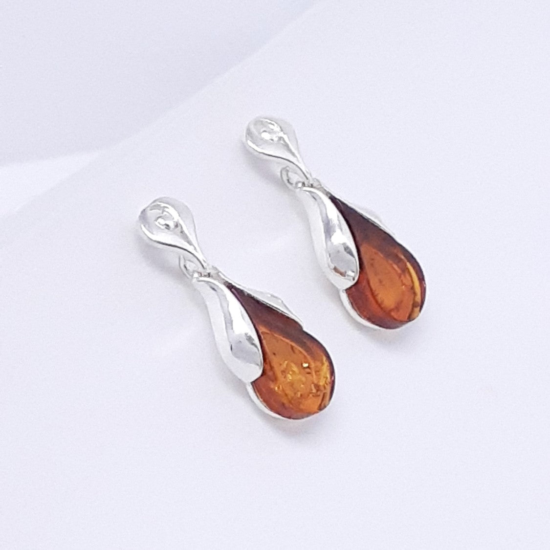 ARETES DROP Y PLATA