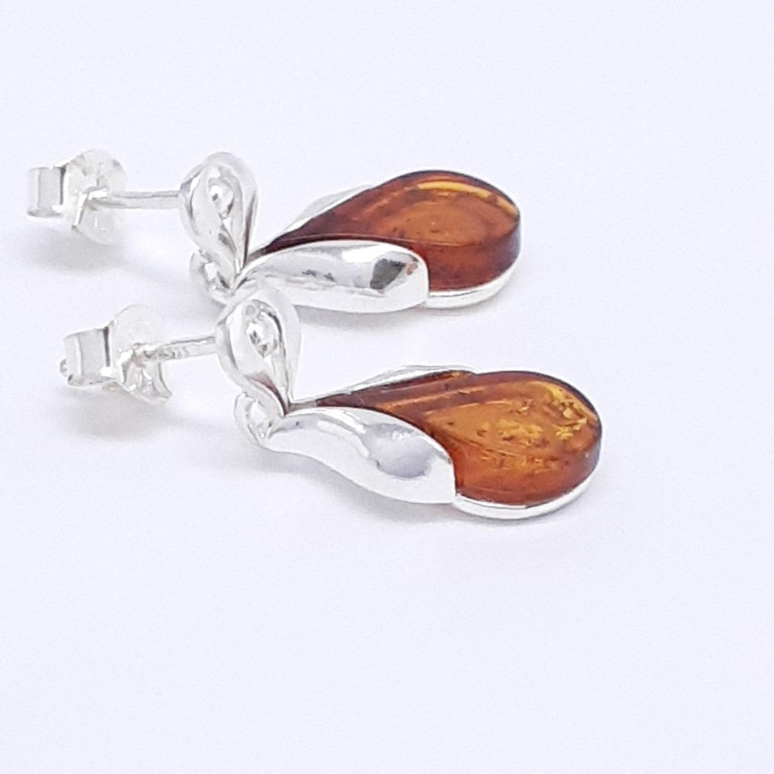 ARETES DROP Y PLATA