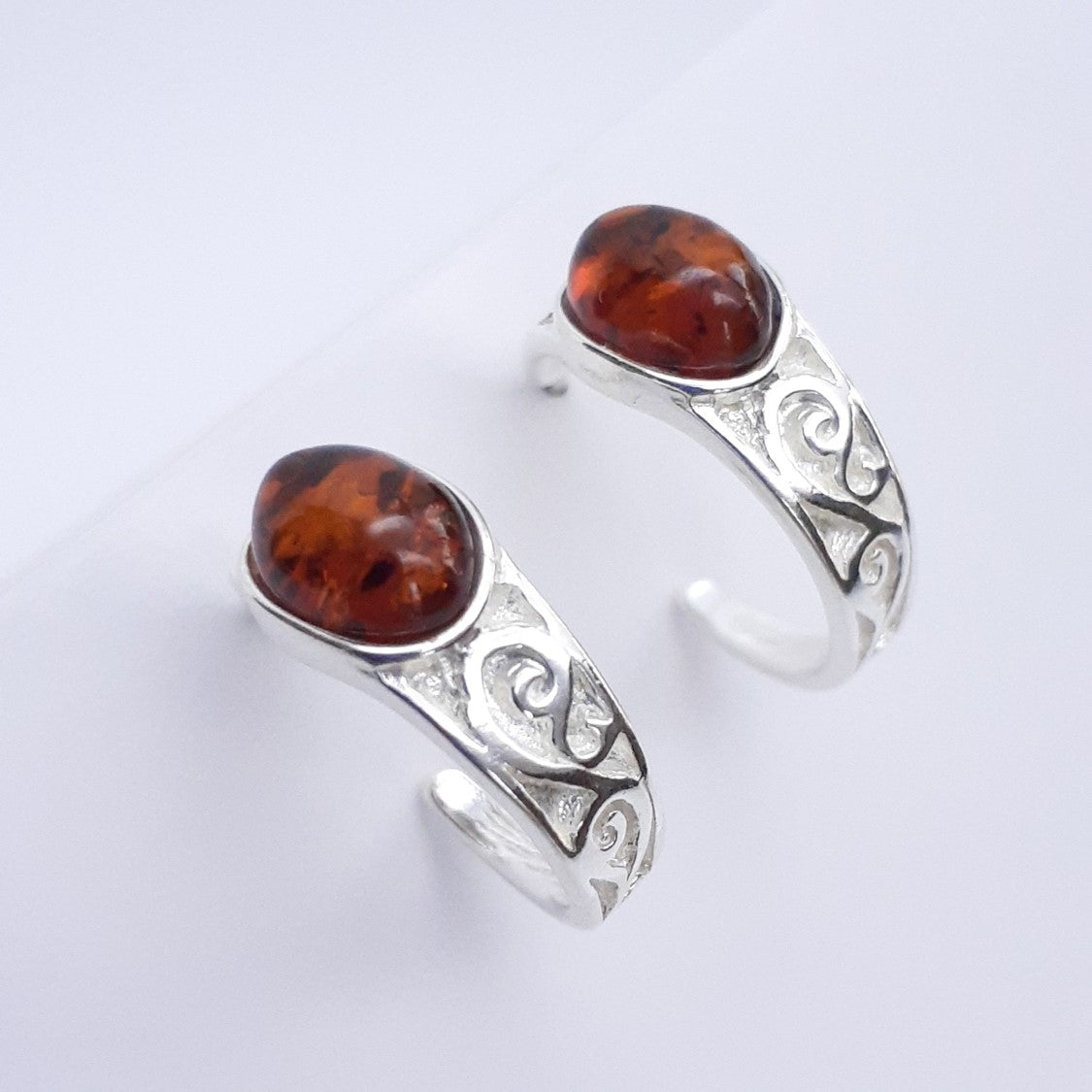 ARRACADAS ÁMBAR & PLATA