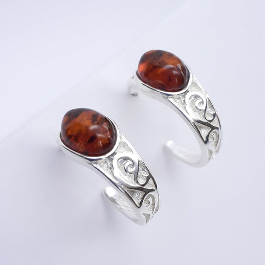 ARRACADAS ÁMBAR & PLATA